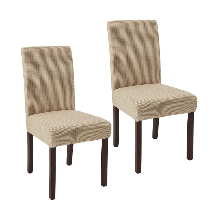 Gracie Oaks Jacquard Box Cushion Dining Chair Slipcover Wayfair